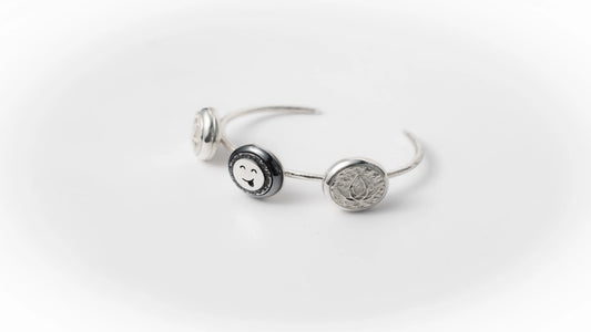 Embossed Trio Charm Bracelet Base - Deliadore Modular Jewelry