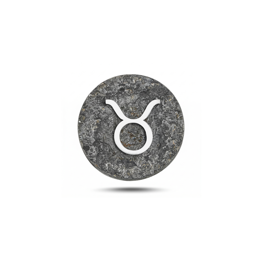 Boğa Burcu Sembolü Manyetik Charm - Dark Silver