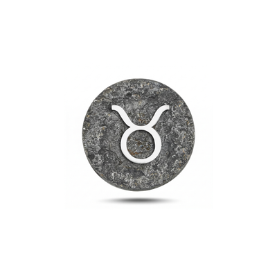 Taurus Zodiac Symbol Magnetic Charm - Dark Silver
