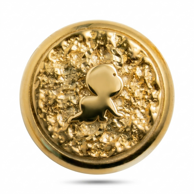 Baby Symbol Magnetic Charm - Gold Silver