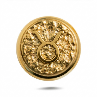 Taurus Zodiac Symbol Magnetic Charm - Gold Silver