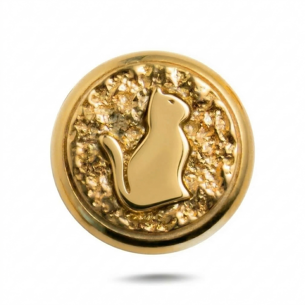 Kedi Sembolü 5 Manyetik Charm - Gold Silver