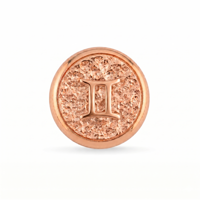 İkizler Burcu Sembolü Manyetik Charm - Rose Silver