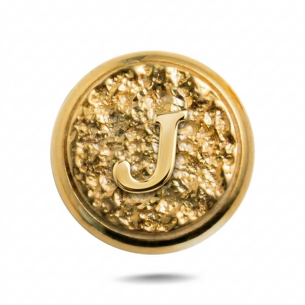J Harfi Manyetik Charm - Gold Silver