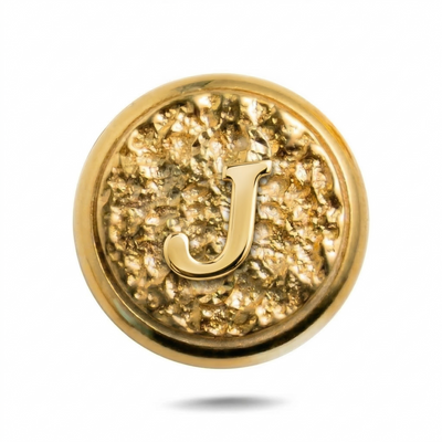 J Letter Magnetic Charm - Gold Silver