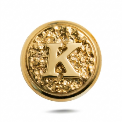 K Letter Magnetic Charm - Gold Silver