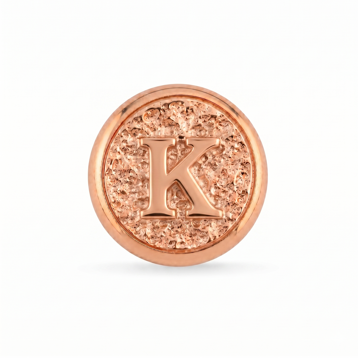 K Harfi Manyetik Charm - Rose Silver