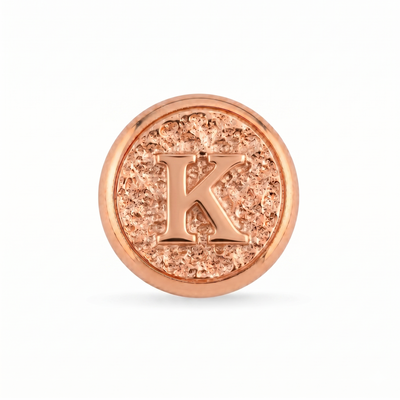 K Harfi Manyetik Charm - Rose Silver