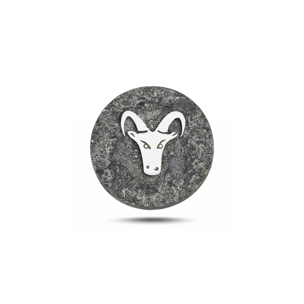 Oğlak Burcu Hayvanı Manyetik Charm - Dark Silver