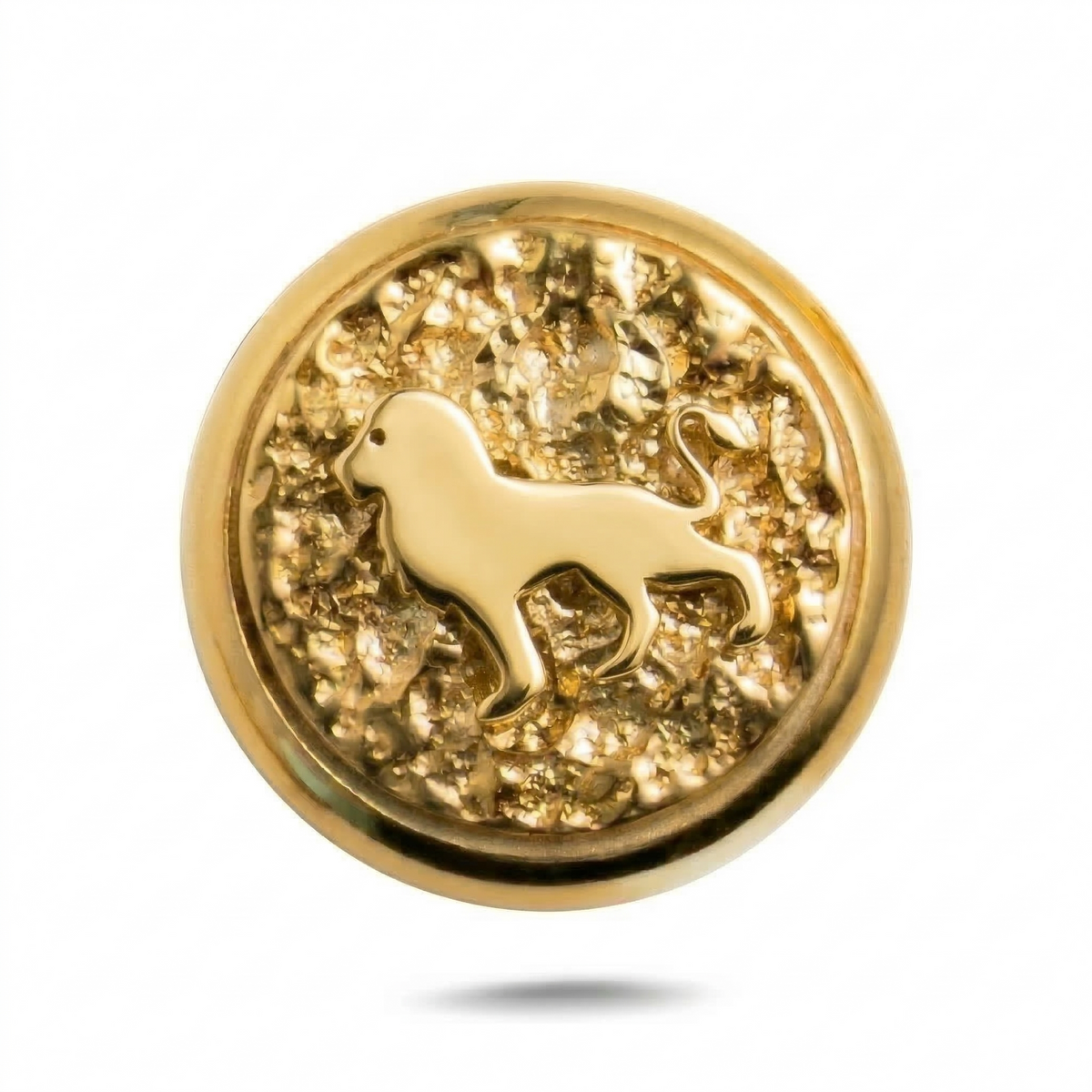 Aslan Sembolü 2 Manyetik Charm - Gold Silver