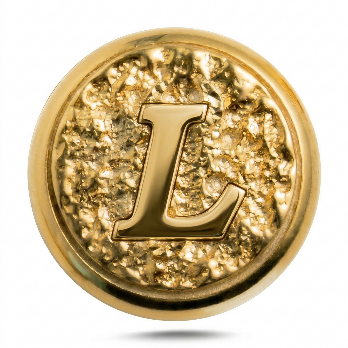 L Harfi Manyetik Charm - Gold Silver