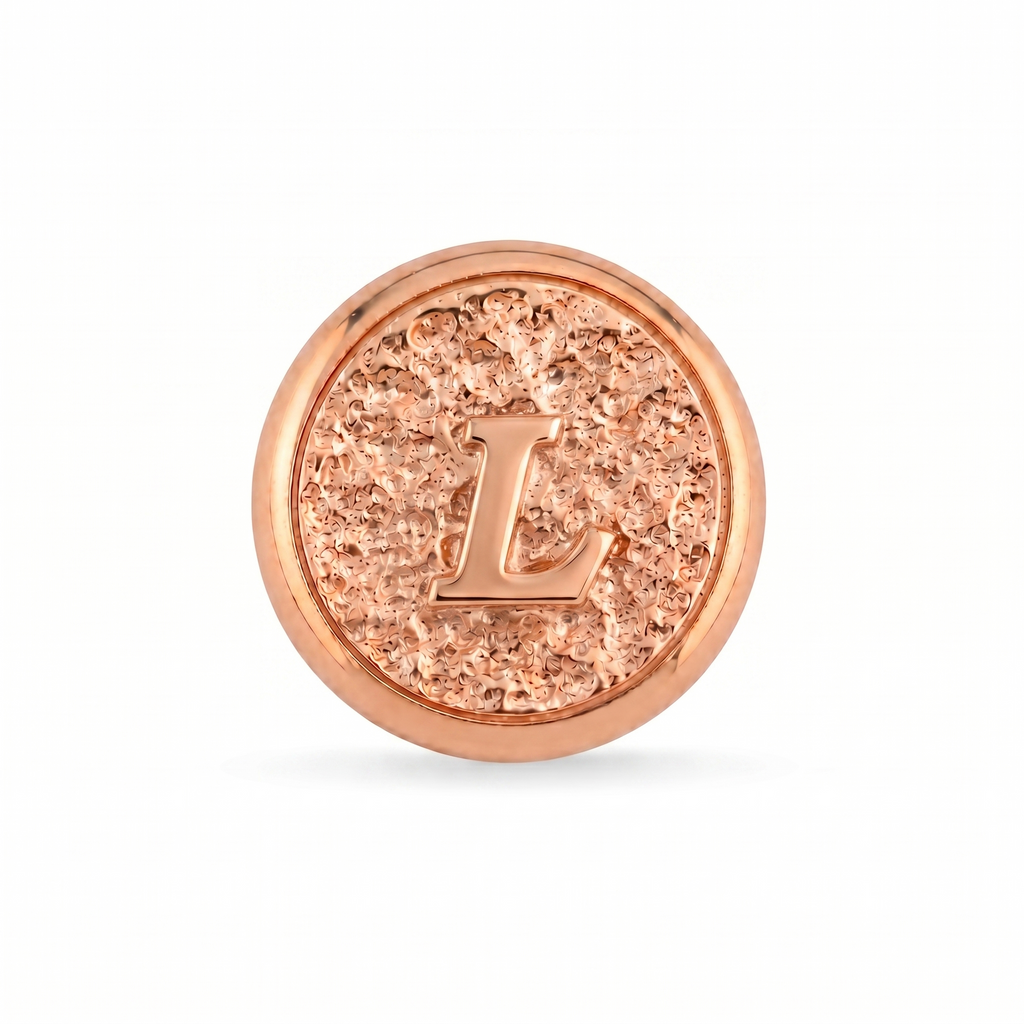 L Harfi Manyetik Charm - Rose Silver