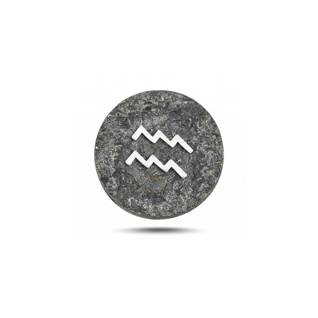 Kova Burcu Sembolü Manyetik Charm - Dark Silver