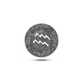Kova Burcu Sembolü Manyetik Charm - Dark Silver