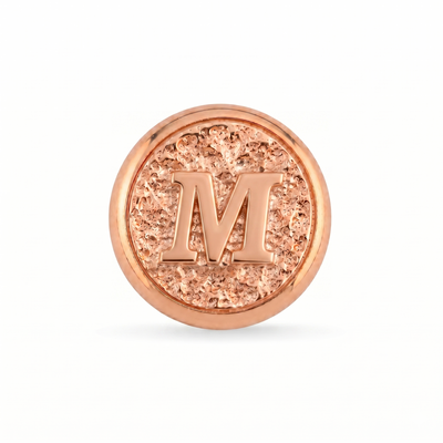 M Harfi Manyetik Charm - Rose Silver