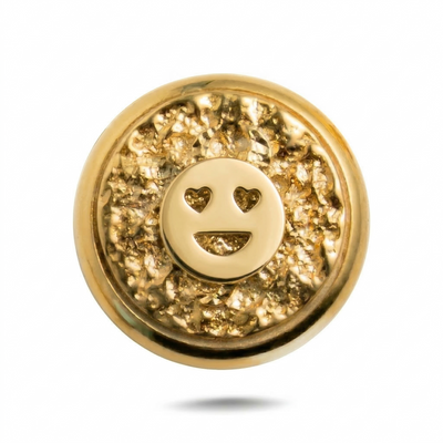 Smiling Face Heart Symbol Magnetic Charm - Gold Silver