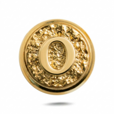 O Letter Magnetic Charm - Gold Silver