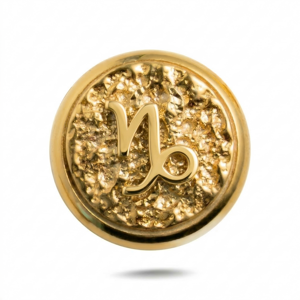 Oğlak Burcu Sembolü Manyetik Charm - Gold Silver