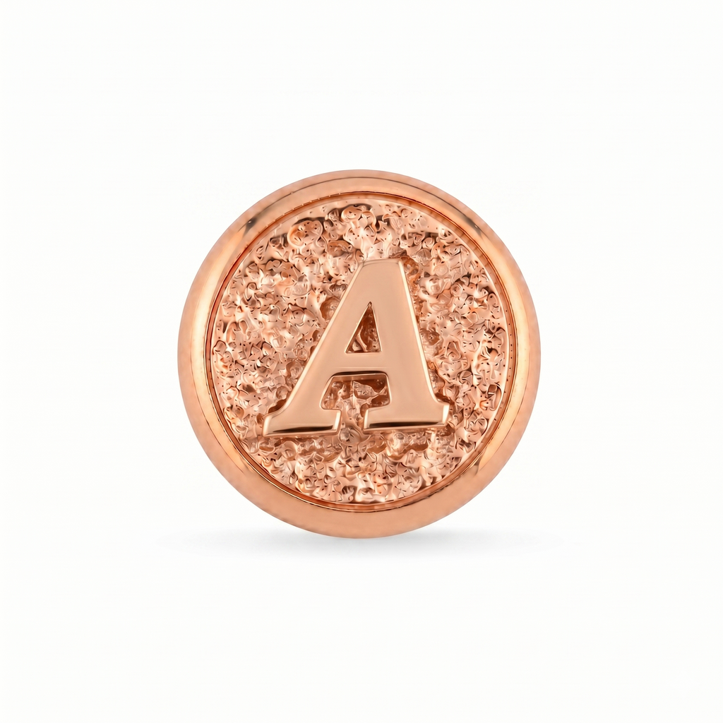 A Harfi Manyetik Charm - Rose Silver
