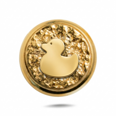 Duck Symbol Magnetic Charm - Gold Silver