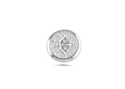 Sagittarius Zodiac Symbol Magnetic Charm No. 2 - Light Silver