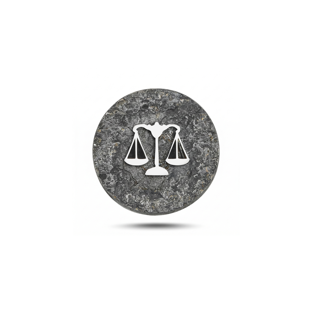 Terazi Burcu Sembolü 2 Manyetik Charm - Dark Silver