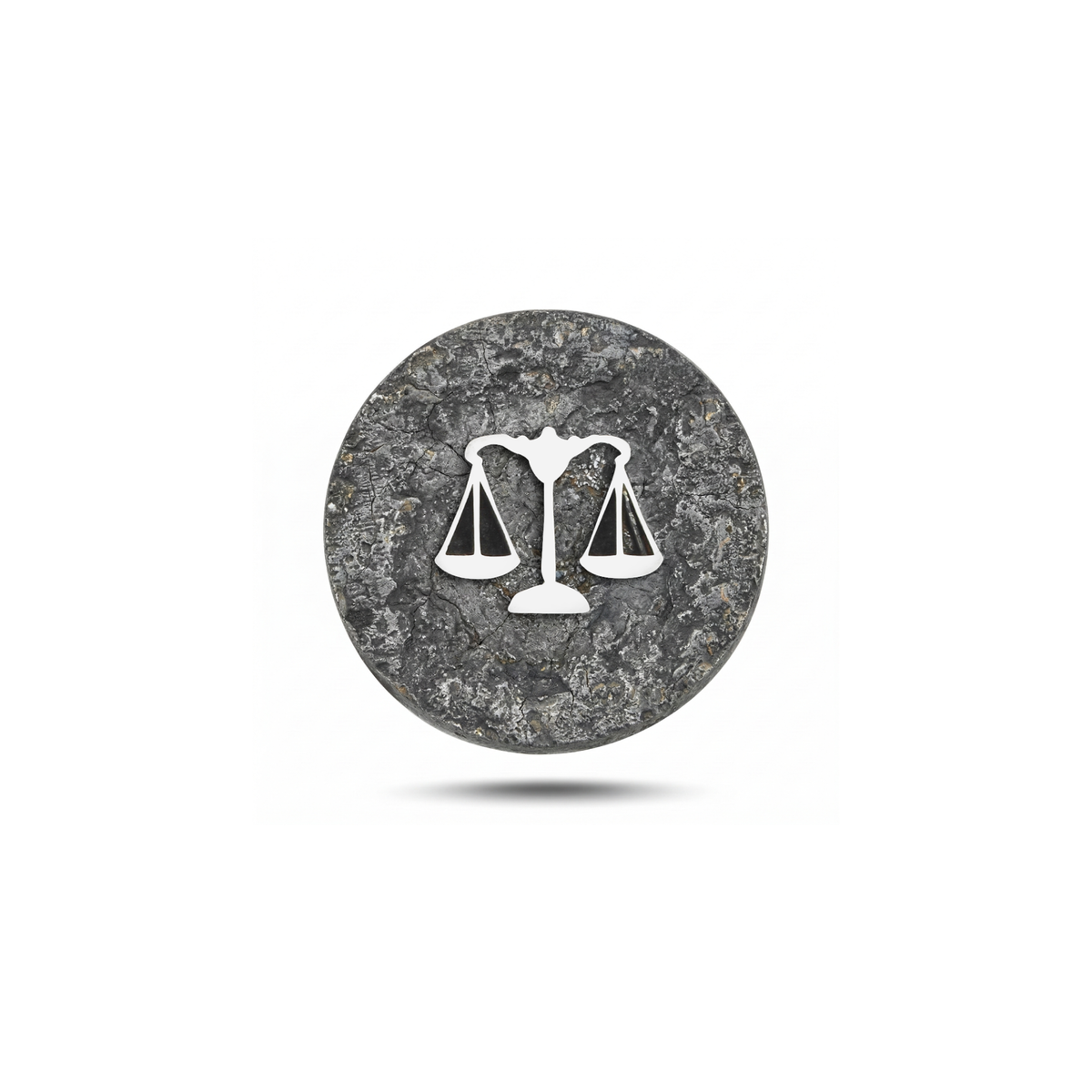 Terazi Burcu Sembolü 2 Manyetik Charm - Dark Silver