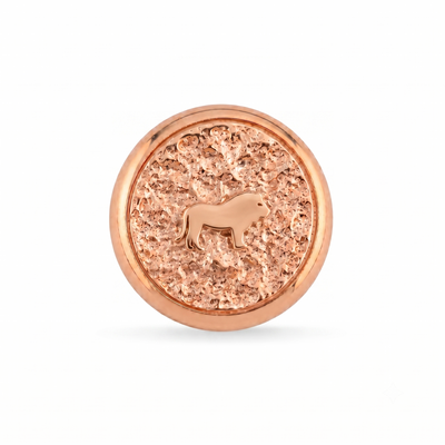 Aslan Sembolü 1 Manyetik Charm - Rose Silver