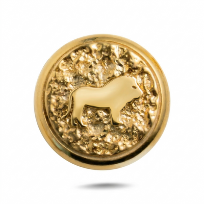 Lion Symbol No. 1 Magnetic Charm - Gold Silver