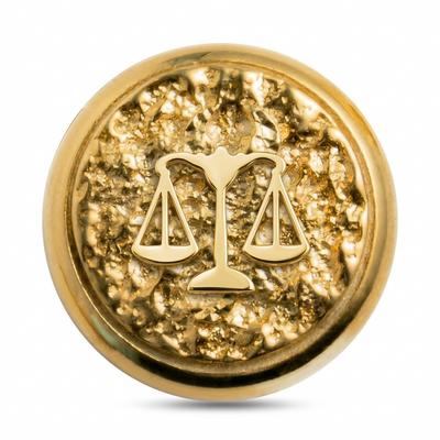 Libra Zodiac Symbol Magnetic Charm No. 2 - Gold Silver