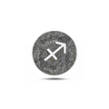 Yay Burcu Sembolü Manyetik Charm - Dark Silver