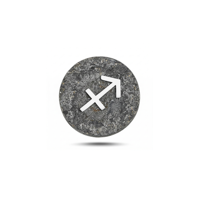 Sagittarius Zodiac Symbol Magnetic Charm - Dark Silver