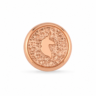 Tek Boynuzlu At Sembolü Manyetik Charm - Rose Silver