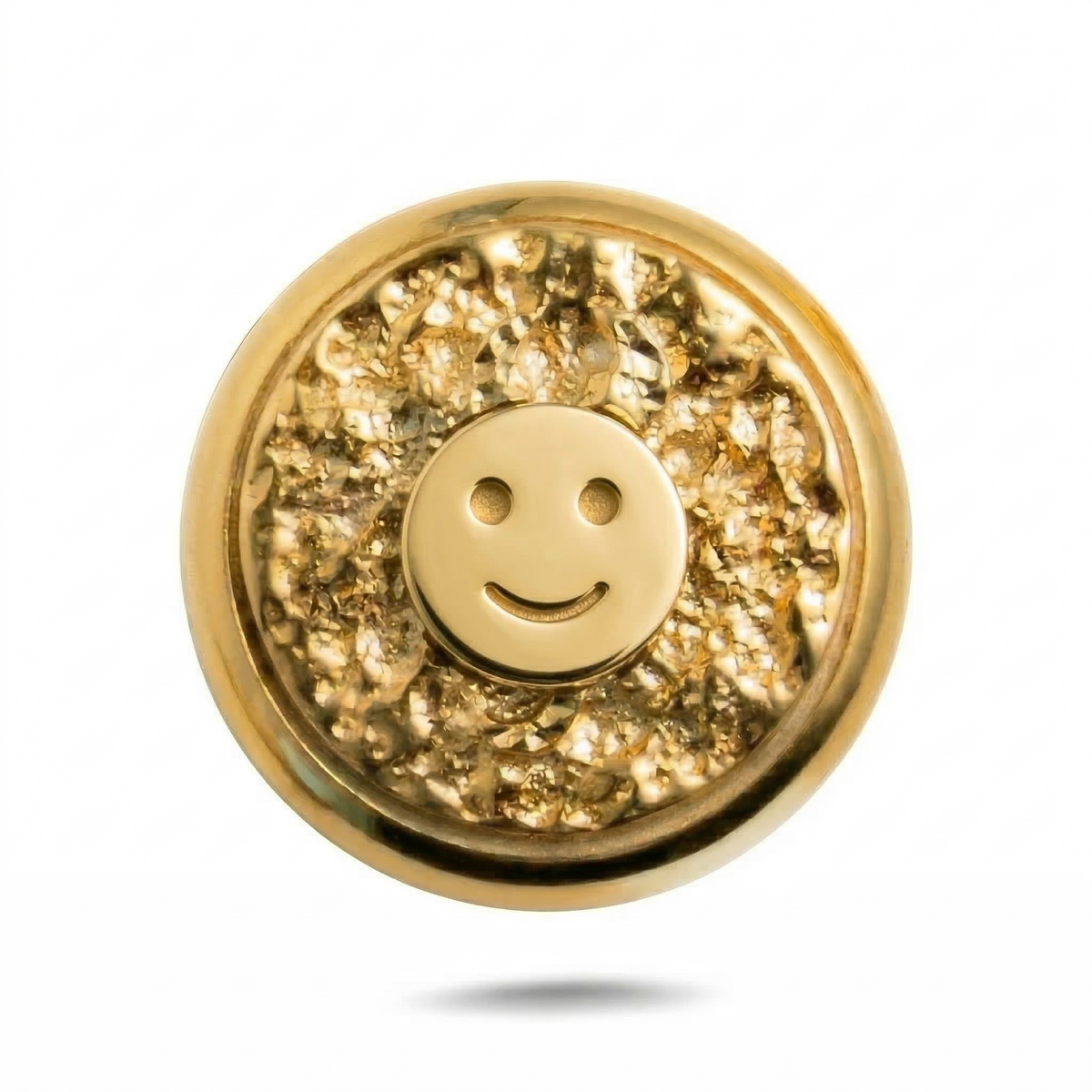 Gülümseyen Yüz Sembolü Manyetik Charm - Gold Silver