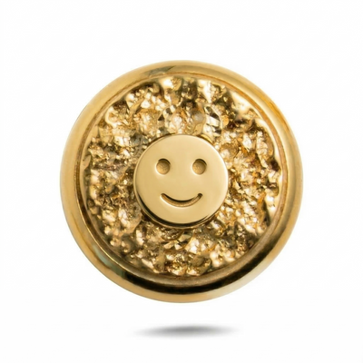 Smiling Face Symbol Magnetic Charm - Gold Silver