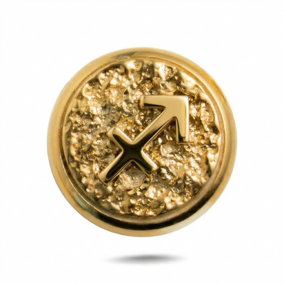 Sagittarius Zodiac Symbol Magnetic Charm - Gold Silver