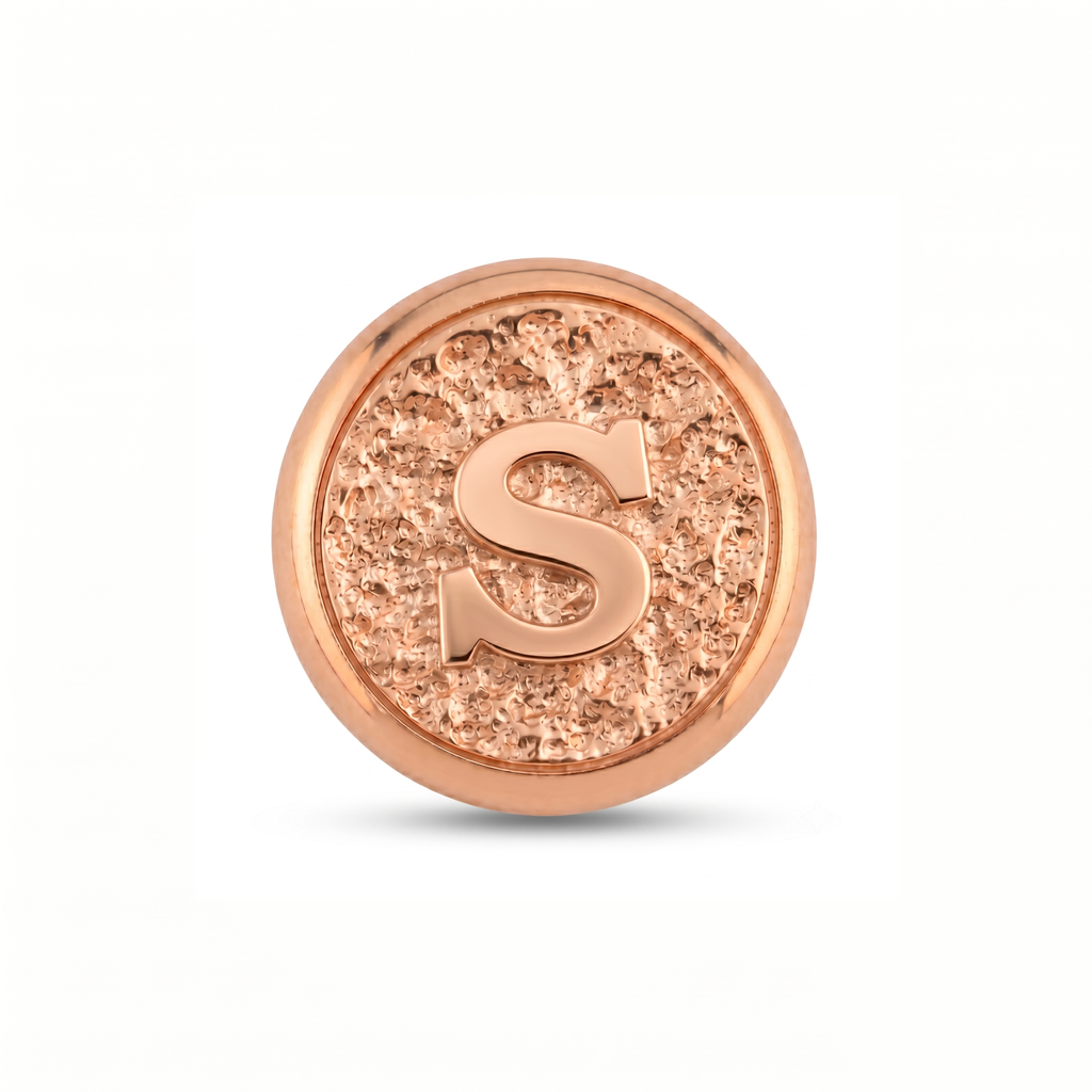 S Harfi Manyetik Charm - Rose Silver