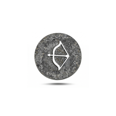 Sagittarius Zodiac Symbol Magnetic Charm No. 2 - Dark Silver
