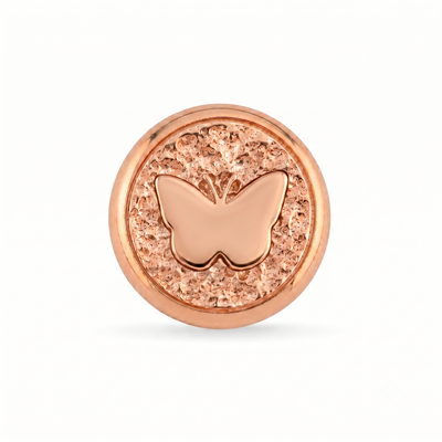 Kelebek Sembolü 2 Manyetik Charm - Rose Silver