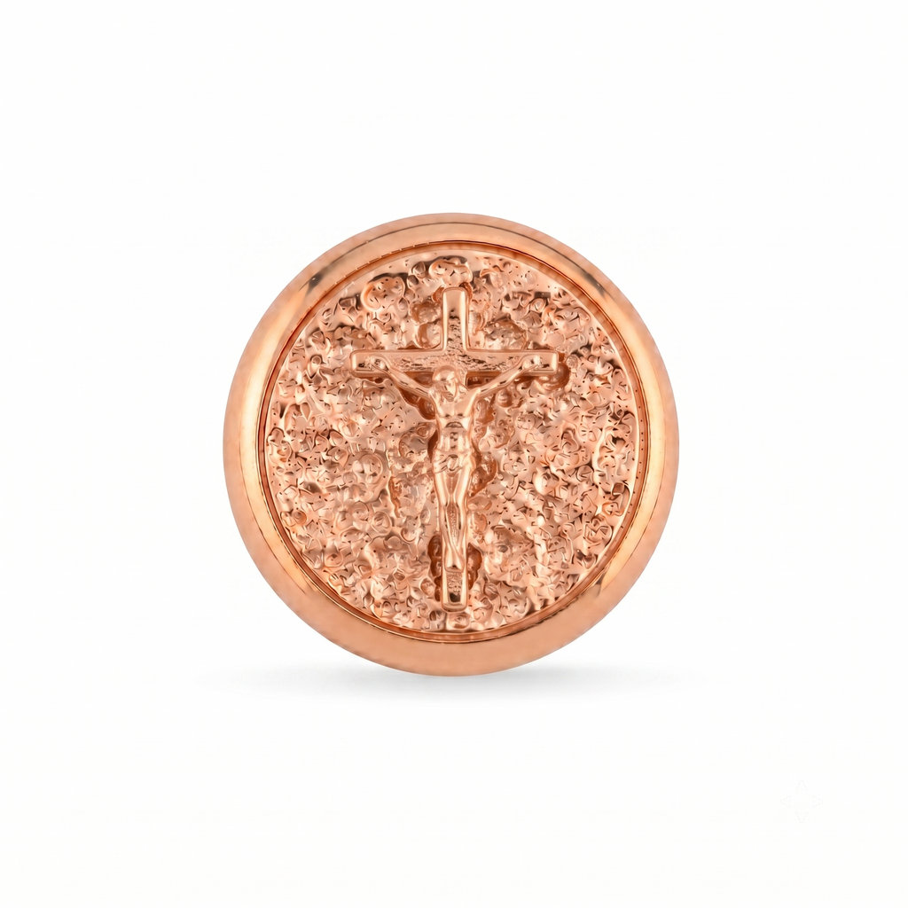 İsa Sembolü Manyetik Charm - Rose Silver