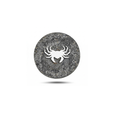 Cancer Zodiac Animal Magnetic Charm - Dark Silver