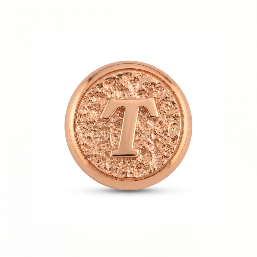 T Harfi Manyetik Charm - Rose Silver