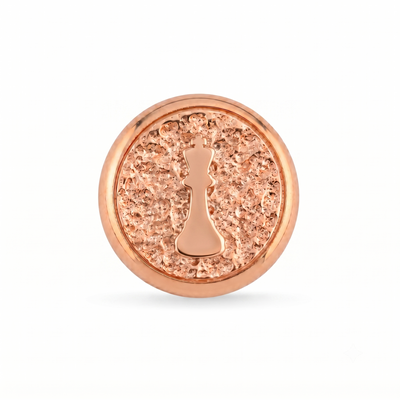 Satranç Şahı Sembolü Manyetik Charm - Rose Silver