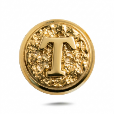 T Letter Magnetic Charm - Gold Silver