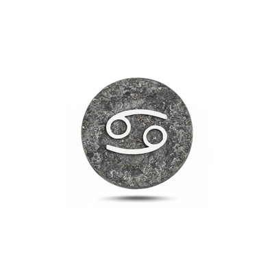 Cancer Zodiac Symbol Magnetic Charm - Dark Silver