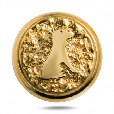 Dog Symbol No. 1 Magnetic Charm - Gold Silver