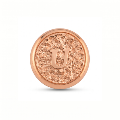 U Harfi Manyetik Charm - Rose Silver