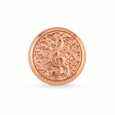 Sol Anahtarı Sembolü Manyetik Charm - Rose Silver