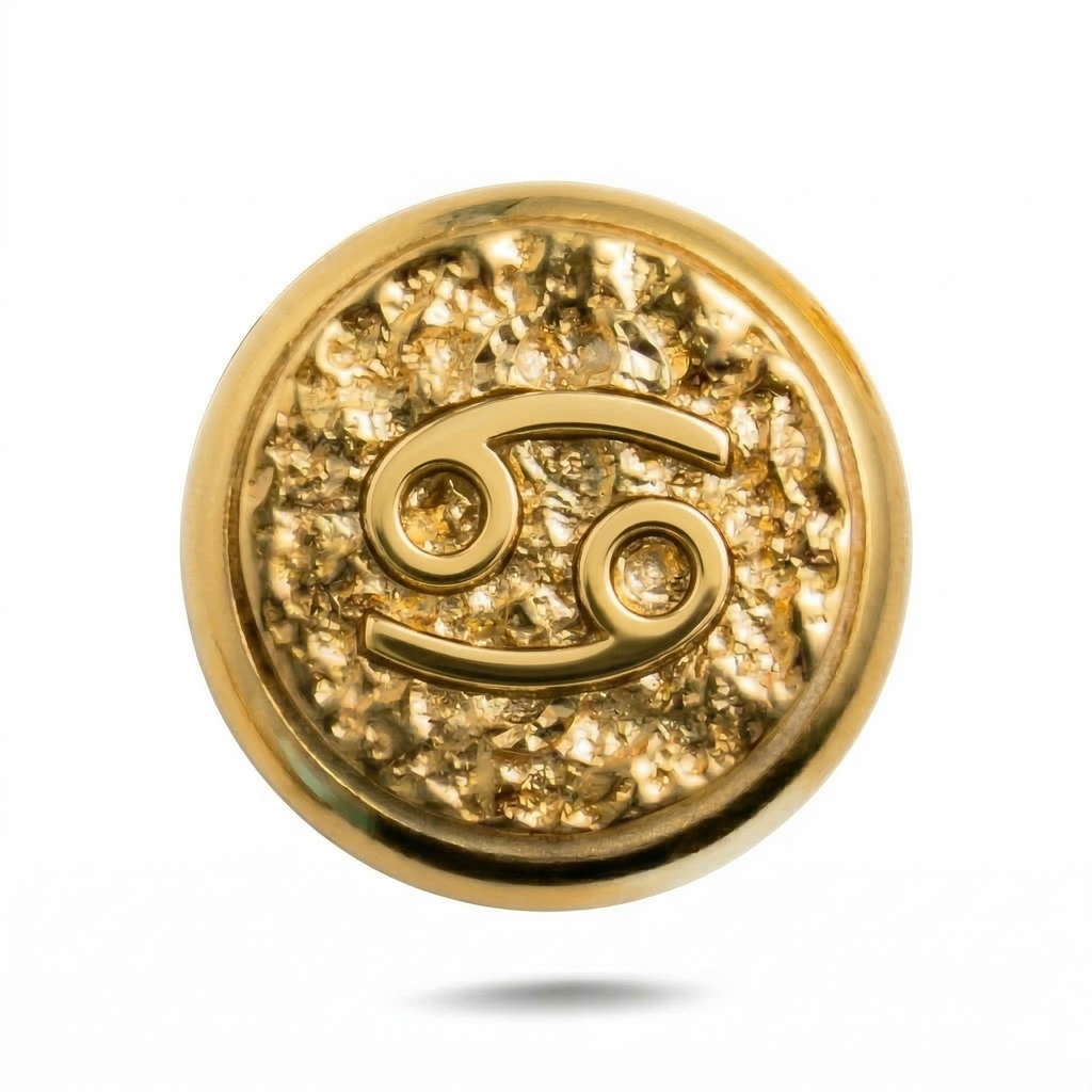 Yengeç Burcu Sembolü Manyetik Charm - Gold Silver