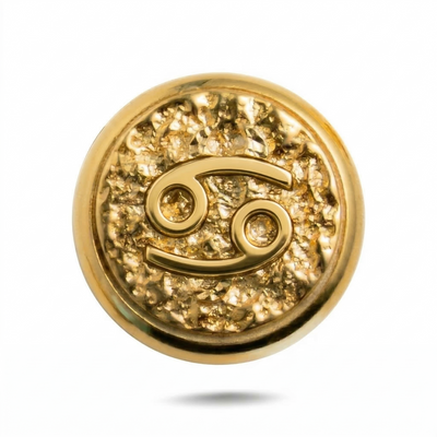 Cancer Zodiac Symbol Magnetic Charm - Gold Silver